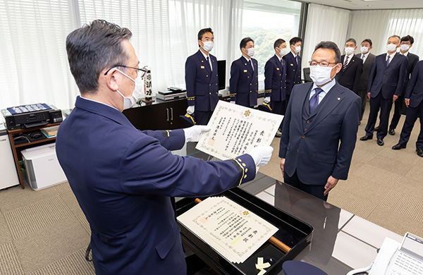 令和４年４月　前消防団長
