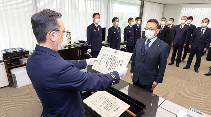令和４年４月　前消防団長